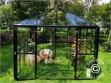 Orangerie/Pavillon Glas 8,7m², 2,95x2,95x2,7m, mit Fundament, schwarz