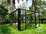 Orangerie/Pavillon Glas 8,7m², 2,95x2,95x2,7m, mit Fundament, schwarz