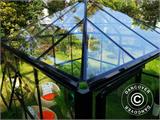 Orangerie/Pavillon Glas 8,7m², 2,95x2,95x2,7m, mit Fundament, schwarz