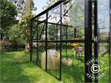 Orangerie/Pavillon Glas 8,7m², 2,95x2,95x2,7m, mit Fundament, schwarz