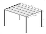 Pergola Gazebo San Fernando, 4x3 m, White/Beige