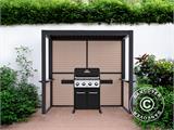 Komplett grillpergola San Juan, 2,5x1,5x2,3m, Svart/Tre-look