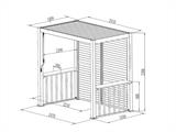 Pérgola completa para barbacoa San Juan, 2,5x1,5x2,3m, Negro/Aspecto madera