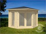 Wooden Gazebo Brittany, 2.4x2.4x2.41 m, 40 mm, Natural