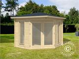 Wooden Gazebo Brittany, 2.4x2.4x2.41 m, 40 mm, Natural