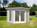 Wooden Gazebo Brittany, 2.4x2.4x2.41 m, 40 mm, Light Grey