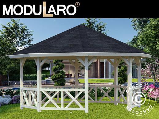 Wooden Gazebo, 4.65x4.65x3.46 m, 18 m², Natural