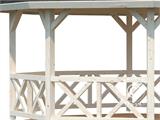 Wooden Gazebo w/Wooden floor, 4.65x4.65x3.46 m, 18 m², Natural