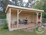 Wooden Gazebo Sion, 5.6x2.84x2.64 m, 15.9 m², Natural