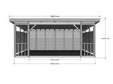 Wooden Gazebo Sion, 5.6x2.84x2.64 m, 15.9 m², Natural