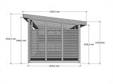 Medinė pavėsinė Sion, 5,6x2,84x2,64m, 15,9m², Natūrali