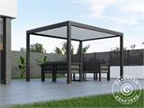 Bioklimatiske pergola pavillon Génova, 4x3m, Antracit/Hvid