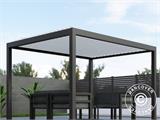 Bioklimatiske pergola pavillon Génova, 4x3m, Antracit/Hvid