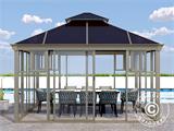 Gazebo polycarbonate Santa Ana, 4x4 m, Brass