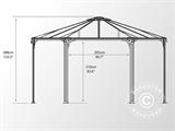 Cenador de jardín Monaco, Palram/Canopia, 4,5x4,5m, Gris