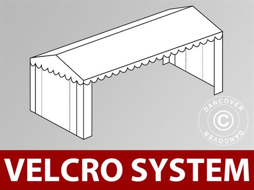 Cubierta para tejado con velcro para carpa Plus de 4x10m, Blanco