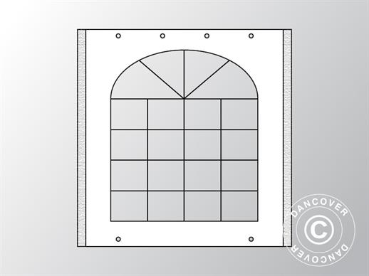 Muro lateral con ventana de Carpa para fiesta UNICO, PVC/Poliéster, 3m, Blanco 