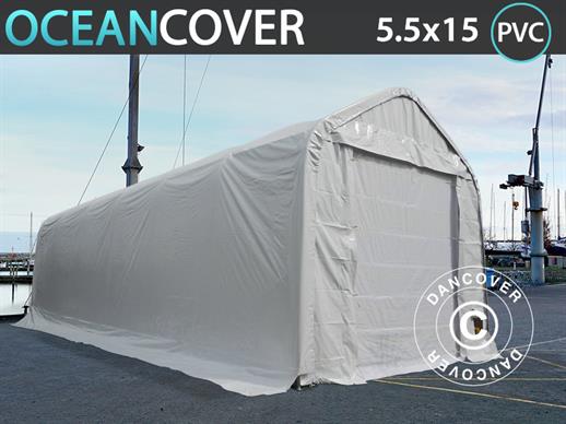 Storage tent Oceancover 5.5x15x4.1x5.3 m, PVC, White