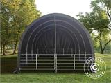 Abri pour bétail 4x8x3,15m, PVC, Vert