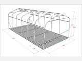 Portable Garage PRO 3.6x7.2x2.68 m PE, Grey