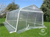 Polytunnel greenhouse, 3.6x6x2.68 m, PE, 21.6 m², Transparent