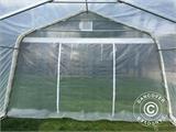 Polytunnel greenhouse, 3.6x6x2.68 m, PE, 21.6 m², Transparent