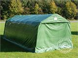 Livestock shelter 3.77x7.3x3.18 m, PVC, Green