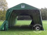 Livestock shelter 3.77x7.3x3.18 m, PVC, Green