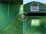 Carpa para ganado 3,77x7,3x3,18m, PVC, Verde