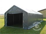 Storage shelter PRO 4x12x2x3.1 m, PVC, Grey