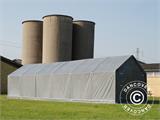 Storage shelter PRO 4x12x2x3.1 m, PVC, Grey