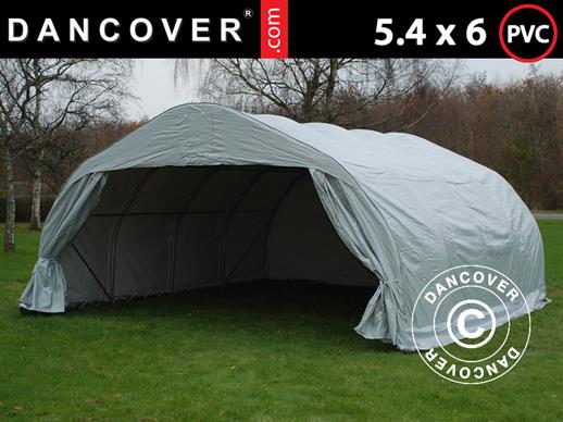 Portable double garage 5.4x6x2.9 m PVC, Grey