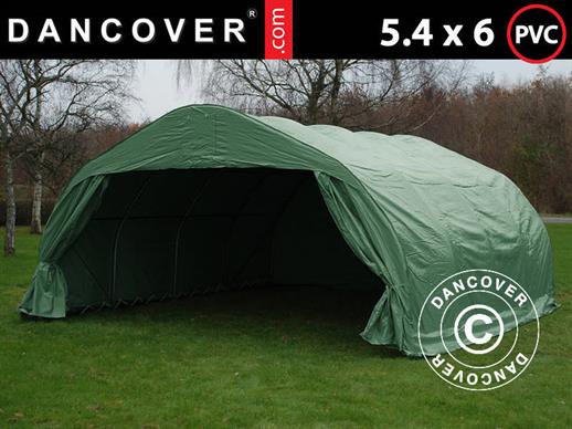 Portable double garage 5.4x6x2.9 m PVC, Green