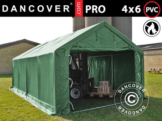 Storage shelter PRO 4x6x2x3.1 m, PVC, Green