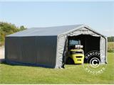 Storage shelter PRO 5x6x2x3.39 m, PVC, Grey