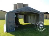 Storage shelter PRO 5x6x2x3.39 m, PVC, Grey