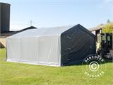 Storage shelter PRO 5x6x2x3.39 m, PVC, Grey