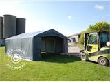 Storage shelter PRO 5x6x2x3.39 m, PVC, Grey