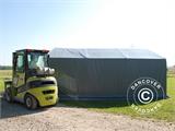 Storage shelter PRO 5x6x2x3.39 m, PVC, Grey