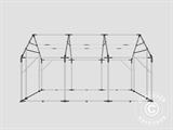 Carpa grande de almacén PRO 5x6x2x3,39m, PVC, Gris