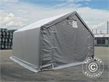 Storage shelter PRO 5x4x2x3.39 m, PVC, Grey