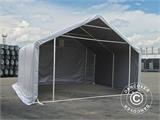 Tente de Stockage PRO 5x4x2x3,39m, PVC, Gris