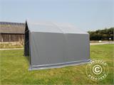 Tente de Stockage PRO 5x4x2x3,39m, PVC, Gris