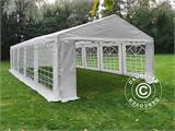 Tente de stockage 2-en-1, 4x10m PE, blanc