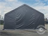 Storage shelter PRO 8x12x5.2 m PVC w/skylight, Grey