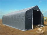 Storage shelter PRO 8x12x5.2 m PVC w/skylight, Grey