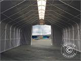 Storage shelter PRO 8x12x5.2 m PVC w/skylight, Grey