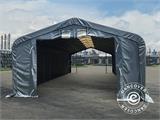 Storage shelter PRO 7x14x3.8 m PVC w/skylight, Grey