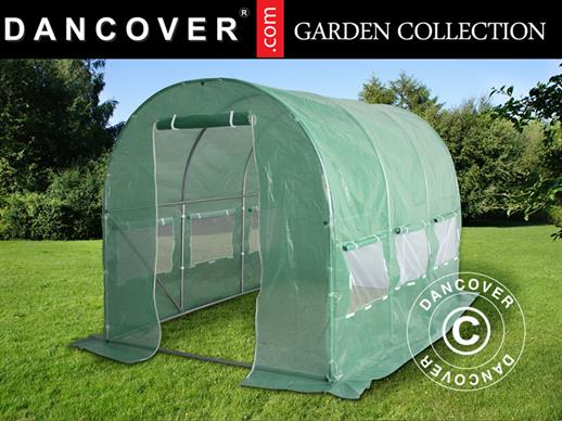 Polytunnel Greenhouse 2x4.5x2 m, 9 m², Green