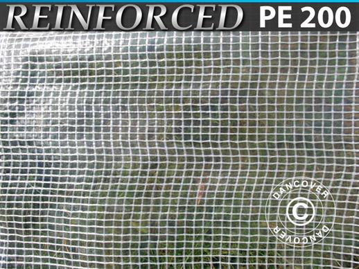 Tarpaulin 8x10 m, Net reinforced PE 200 g/m², Clear